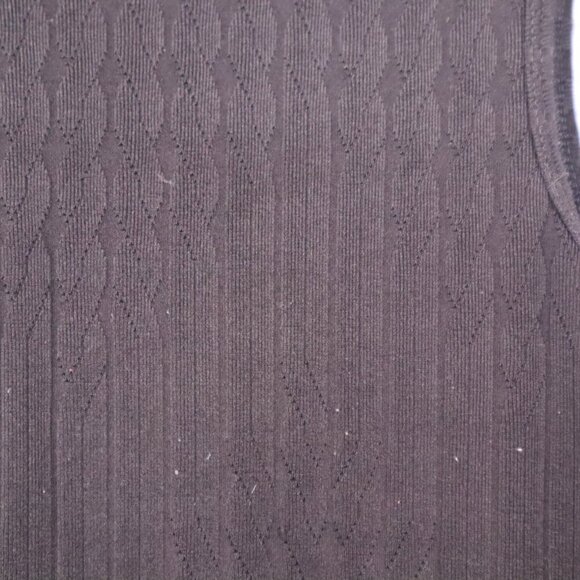 BLACK SLEEVELESS KNIT M Fashion Bug Lightweight Sweater Shell Spring Fall Office - Picture 4 of 6